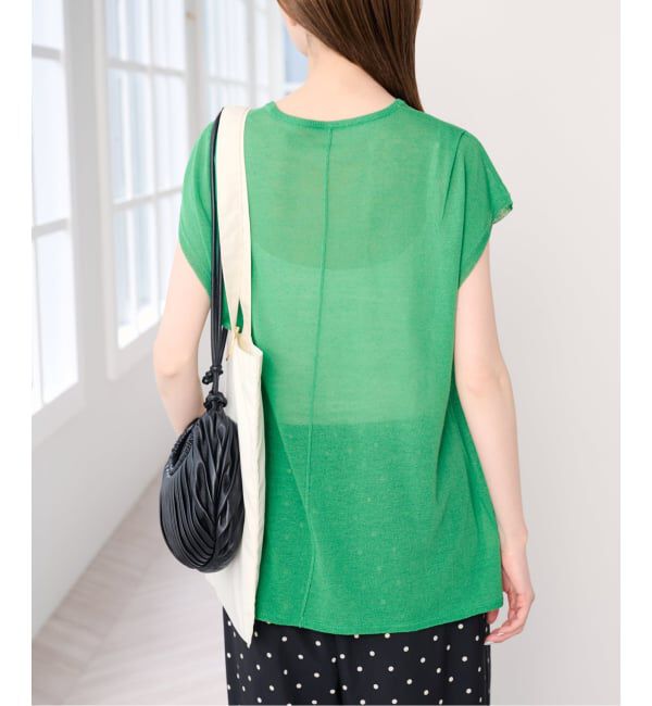 U by SPICK&SPAN「《接触冷感》ウォッシャブルリネンブレンドプルオーバー」|ニット・セーター|