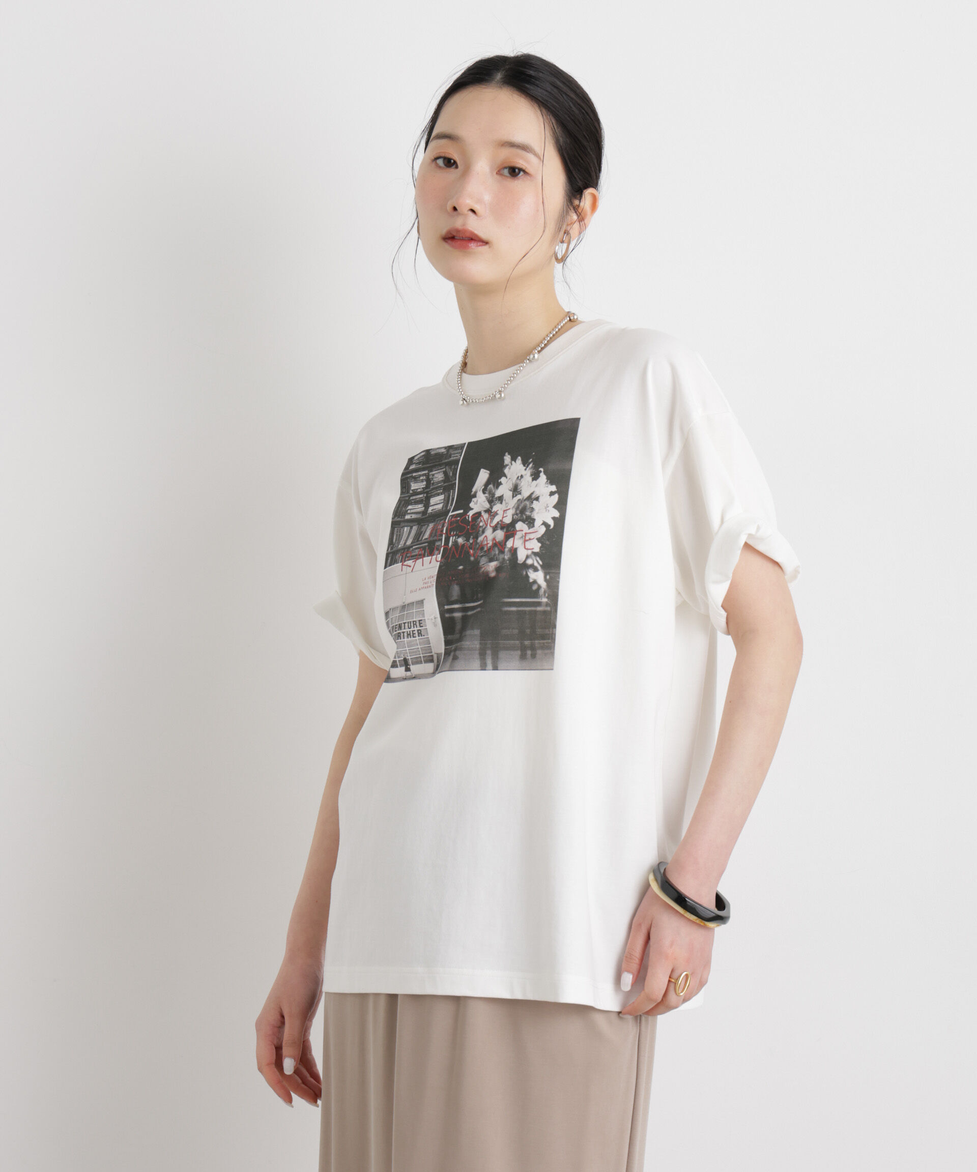 NANO universe「MINERALTEX(TM)フォトプリントTシャツ」|Tシャツ・カットソー|