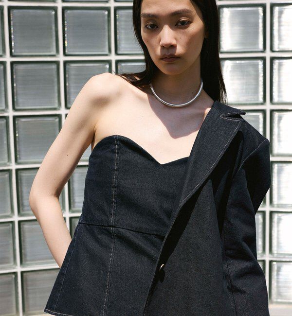  「【2026AW Debut】【UNFORM】デニムビスチェ」|シャツ・ブラウス|インディゴブルー