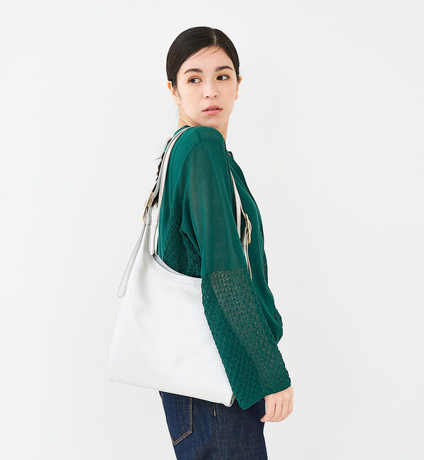 collex「【WEB限定】【BEAURE/ヴュレ】カウレザー トライアングル トートバッグ」|ショルダー・メッセンジャー|