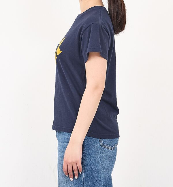 abahouse mavie「【新色チャコールグレー入荷】甘編み天竺フロッキープリントTシャツ」|Tシャツ・カットソー|