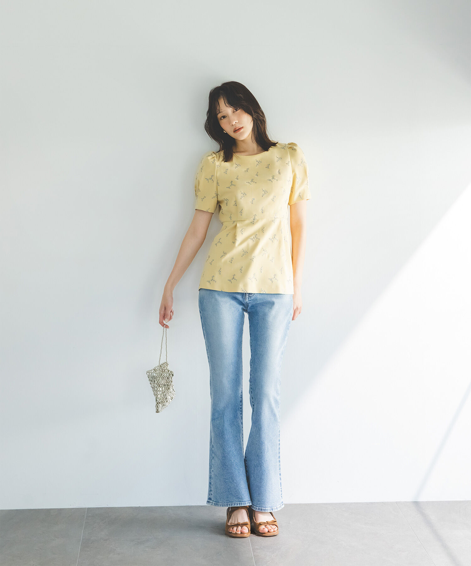  「ラメ刺繍ペプラムブラウス」|シャツ・ブラウス|
