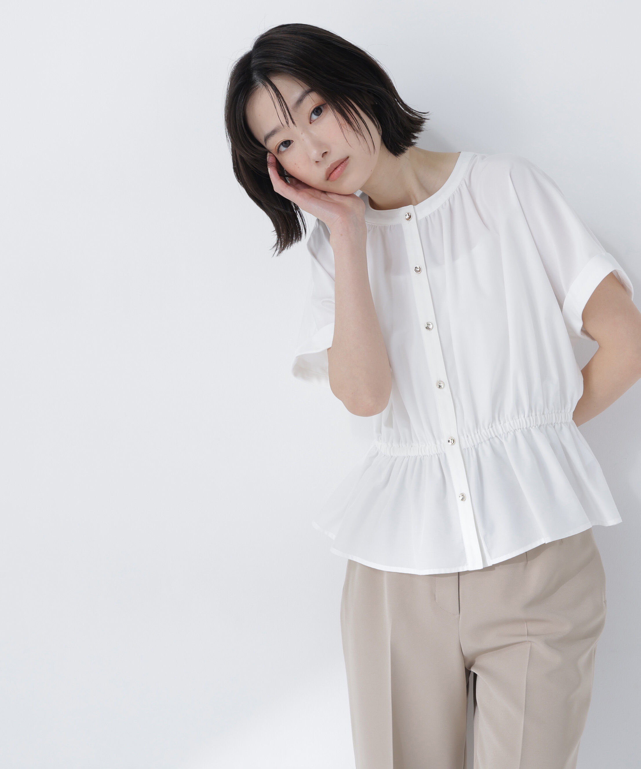  「〈ちょうど、いい服〉きゅっとふわっと。全部盛りブラウス」|シャツ・ブラウス|