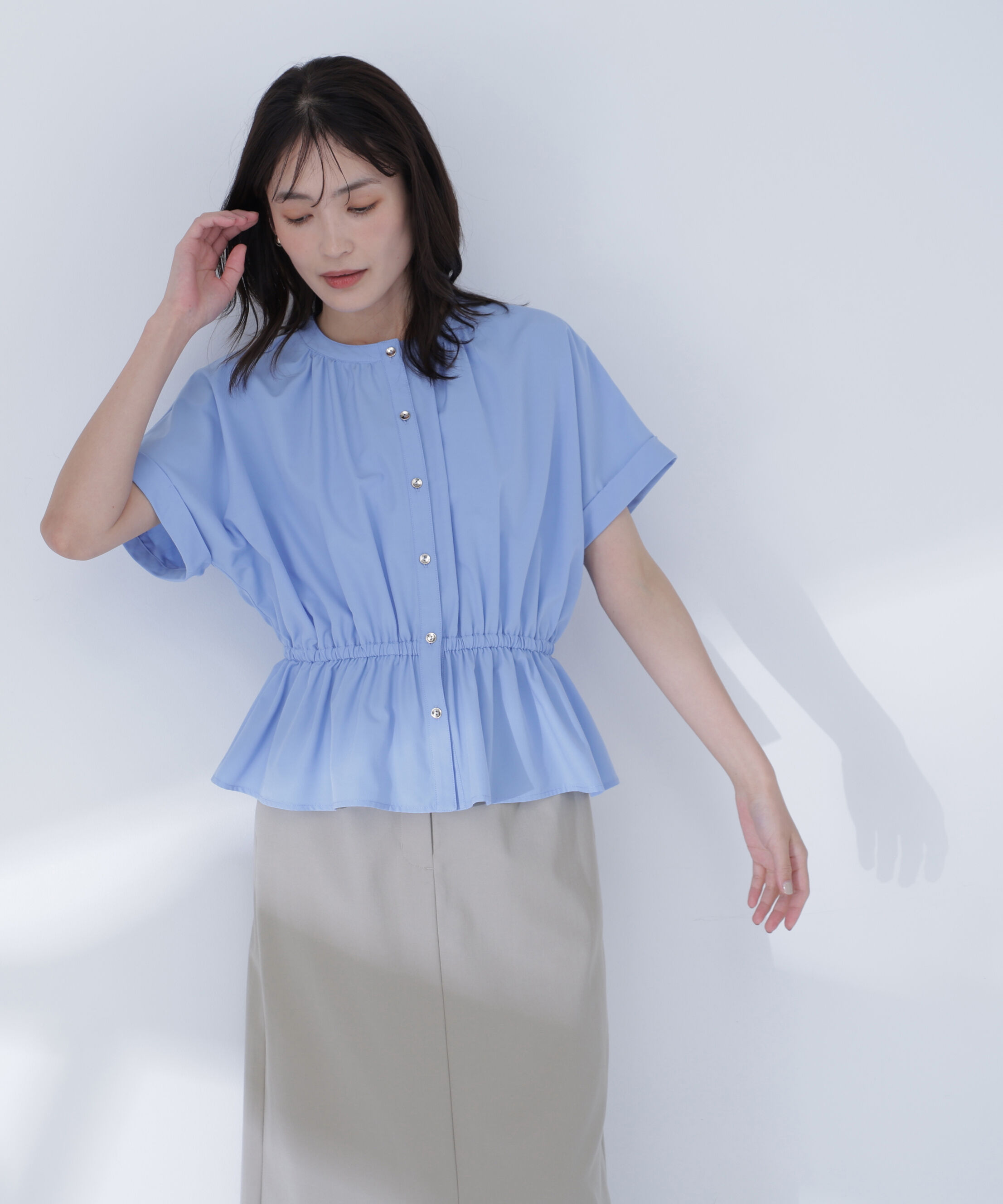  「〈ちょうど、いい服〉きゅっとふわっと。全部盛りブラウス」|シャツ・ブラウス|