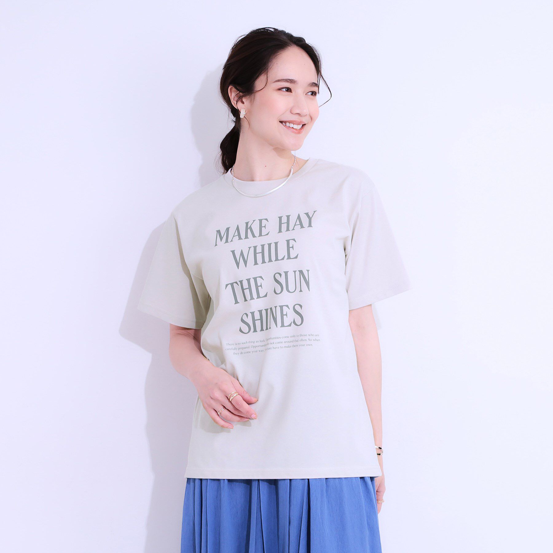 SHOO･LA･RUE「【S-LL/ひんやり/UV】汗をかいても気になりにくい グラフィックTシャツ」|Tシャツ・カットソー|