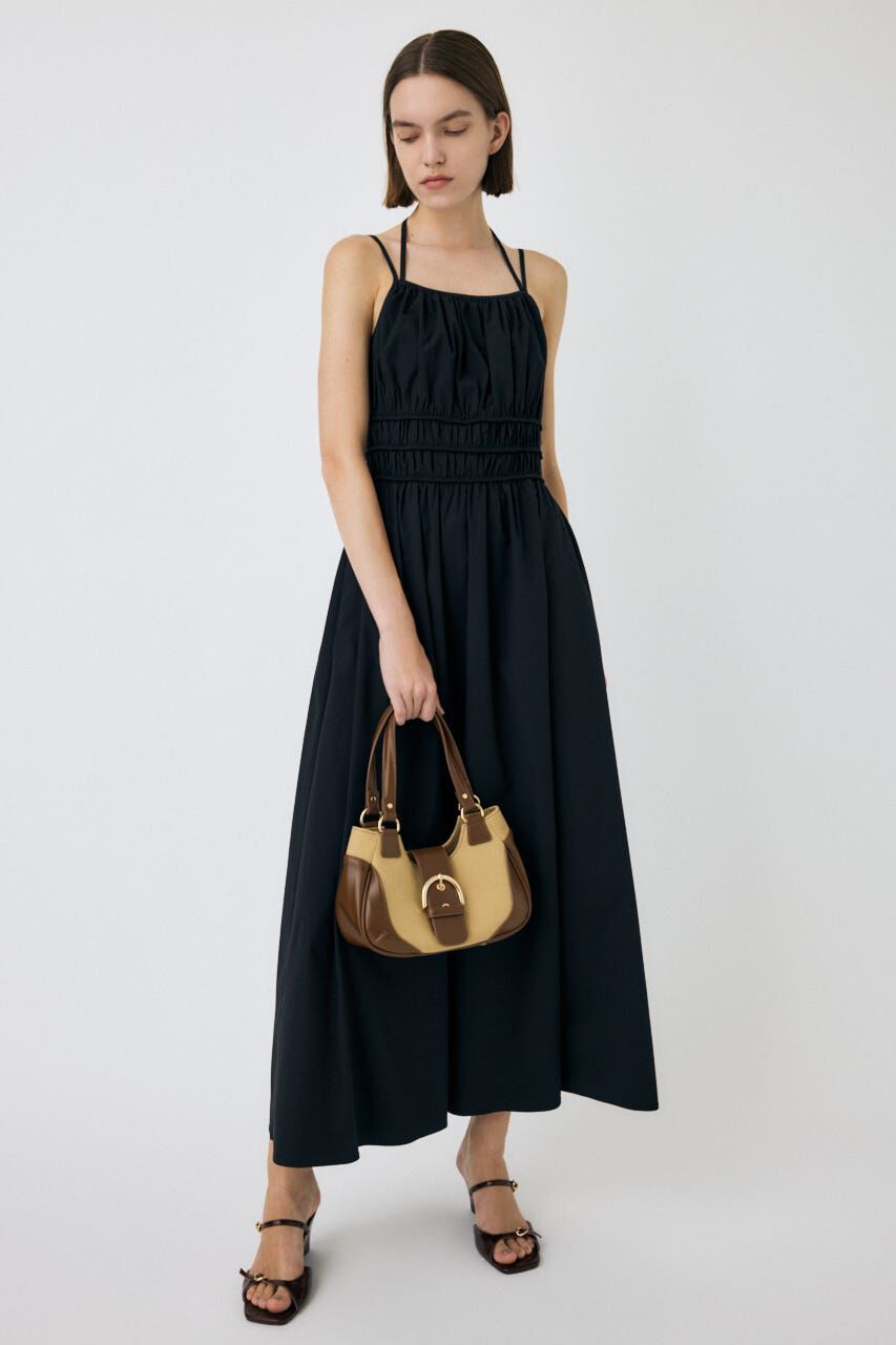 MOUSSY「GATHER キャミドレス」|ワンピース|BLK