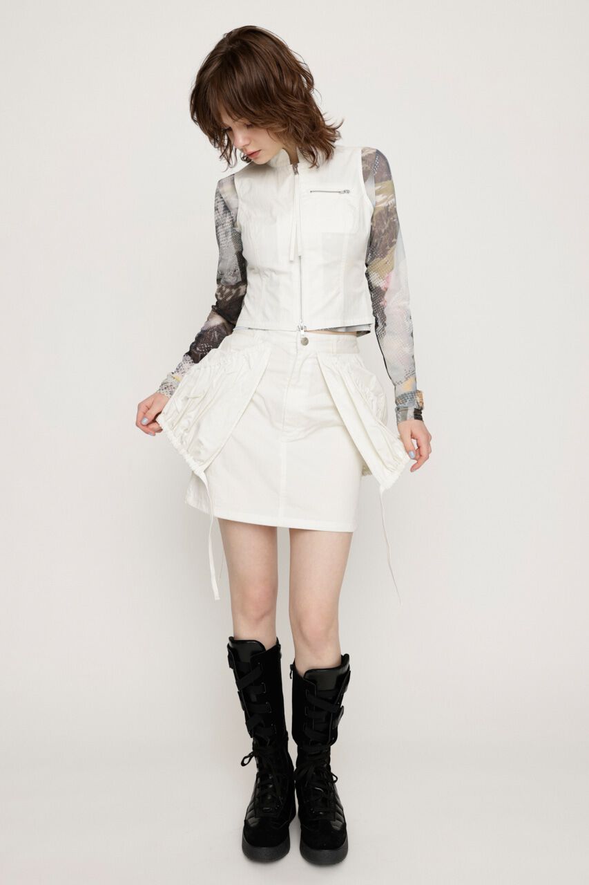 SLY「SHIRRING PK ショートスカート」|スカート|