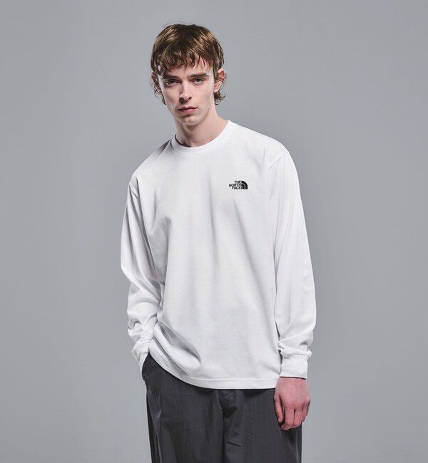 UNITED ARROWS green label relaxing「＜THE NORTH FACE＞バック スクエアロゴ ロングスリーブ 長袖 Tシャツ」|Tシャツ・カットソー|OFF WHITE