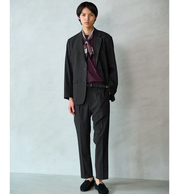 UNITED ARROWS green label relaxing「A+ air ポリエステル 空羽 リラックス イージー 1プリーツ スラックス セットパンツ -吸水速乾・通気性-」|スラックス|