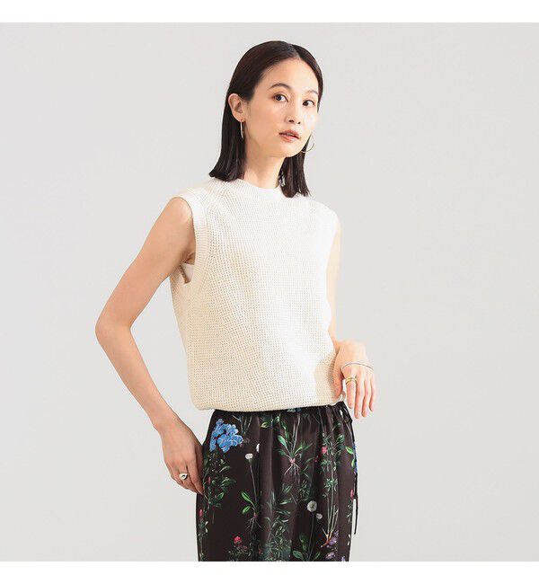 Demi-Luxe BEAMS 「【別注】SLOANE / 7ゲージ 畦編 クルーネック ノースリーブ」|ニット・セーター|