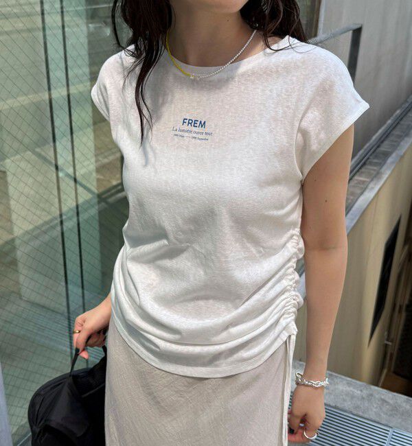 fredy emue「シャーリングノースリーブカットソー」|Tシャツ・カットソー|オフホワイト