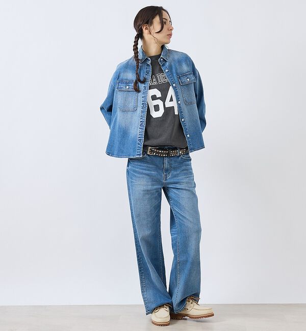 Rouge vif「【Healthy denim / ヘルシーデニム】Almond/デニムシャツ/【」|ブルゾン・スタジャン|