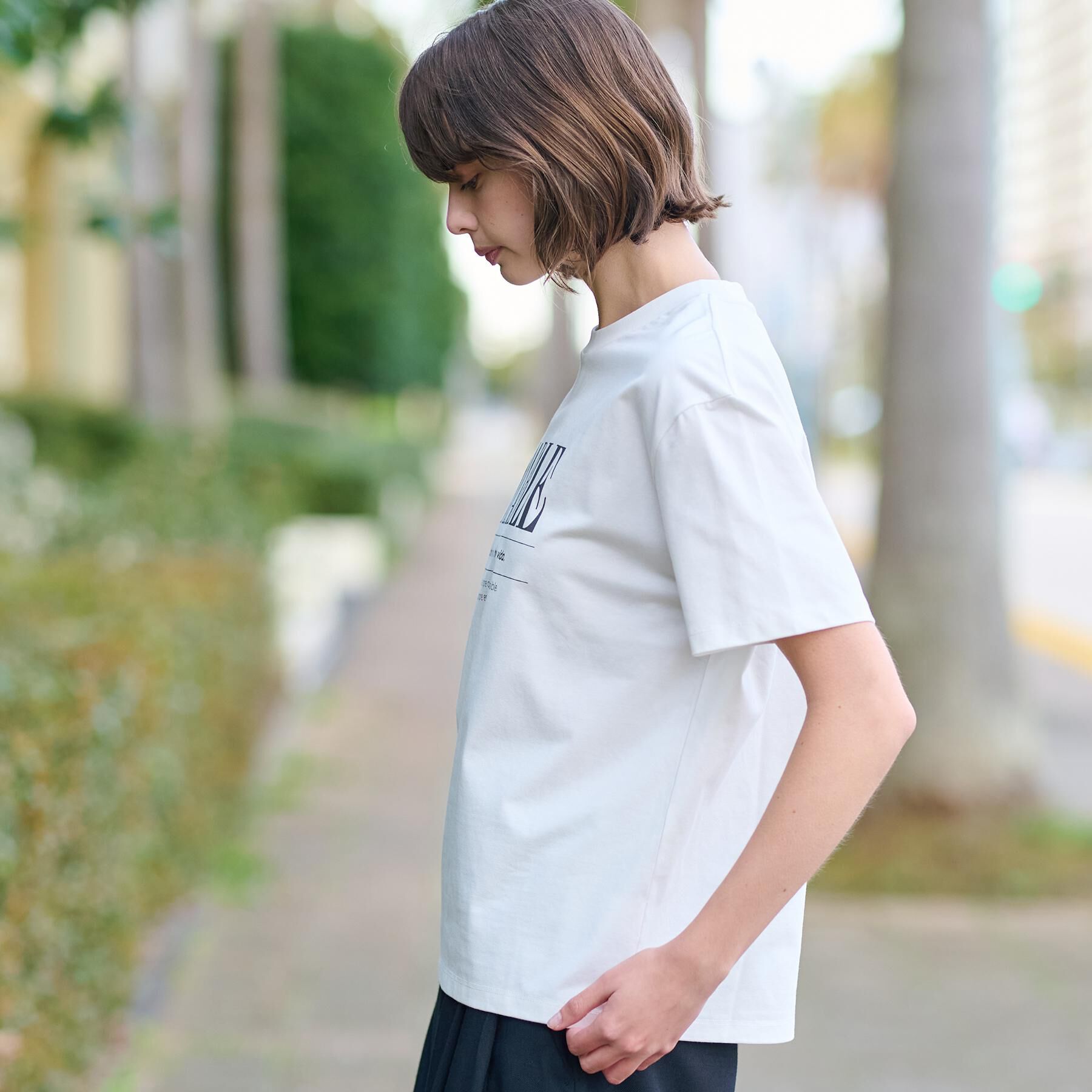 DRESSTERIOR「◆【接触冷感/UVカット】バックブリーズテックロゴTシャツ」|Tシャツ・カットソー|