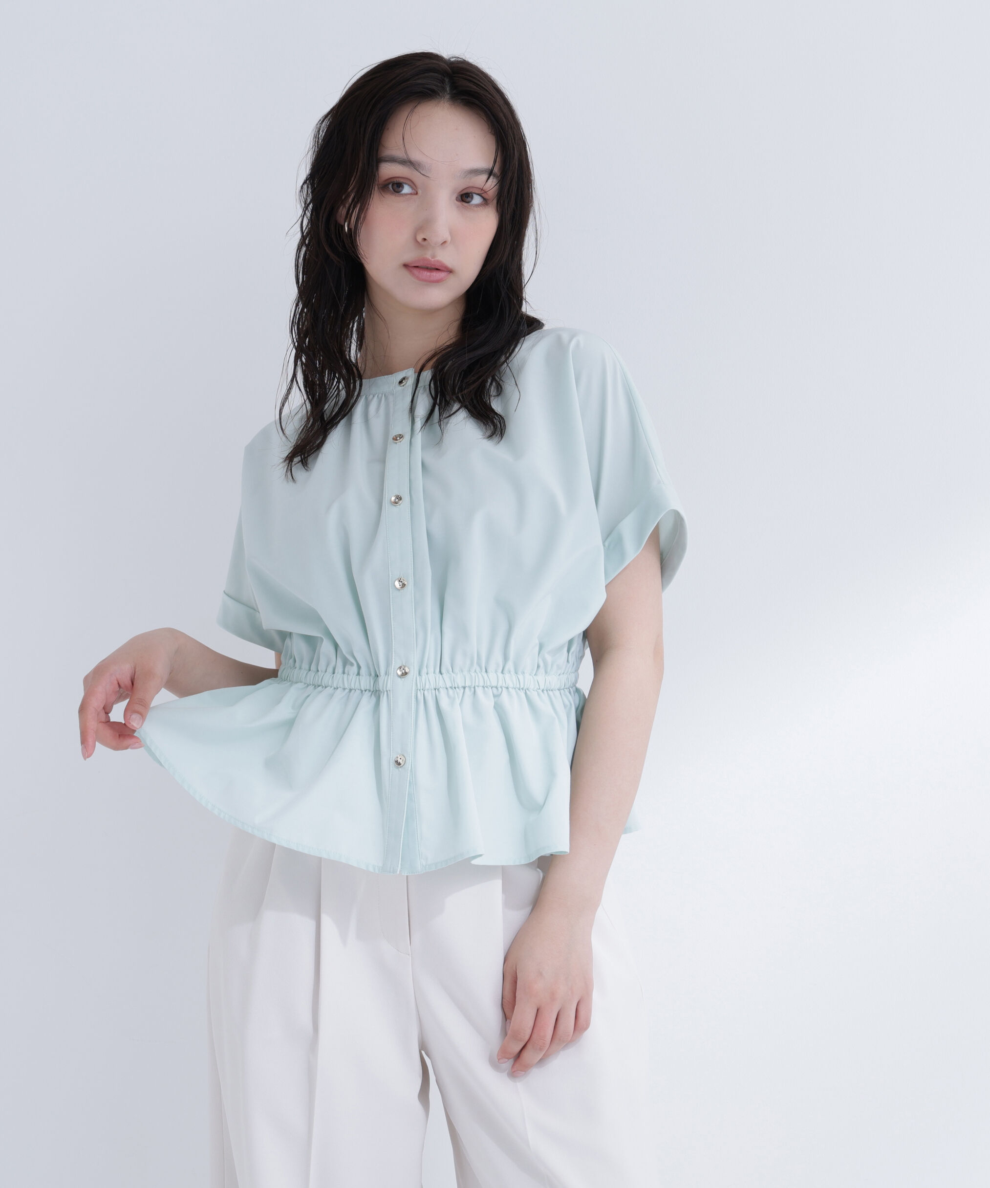  「〈ちょうど、いい服〉きゅっとふわっと。全部盛りブラウス」|シャツ・ブラウス|