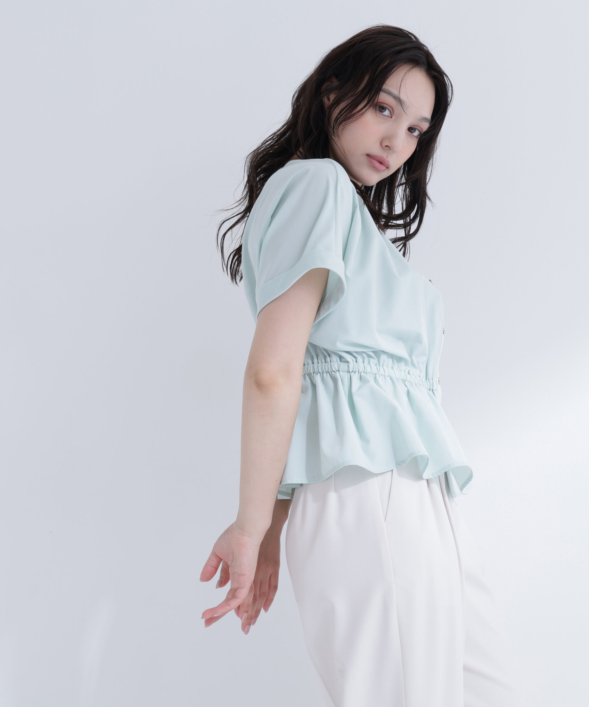 「〈ちょうど、いい服〉きゅっとふわっと。全部盛りブラウス」|シャツ・ブラウス|