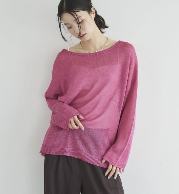 Doux archives「ペーパーヤーンプルオーバー」|ニット・セーター|ROSE PINK