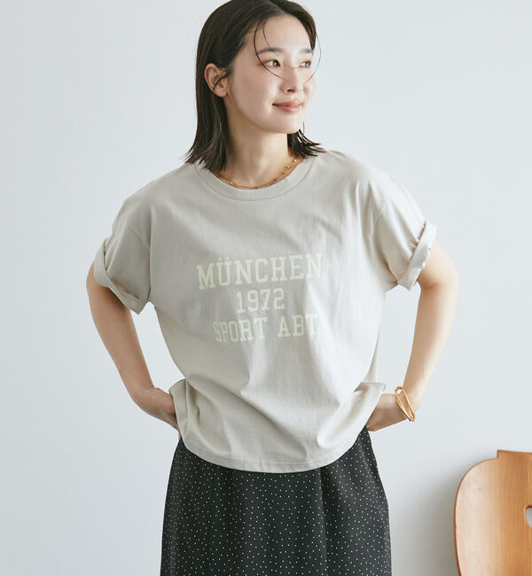 Doux archives「ＭＵＮＣＨＥＮ　ロゴＴｅｅ」|Tシャツ・カットソー|BEIGE