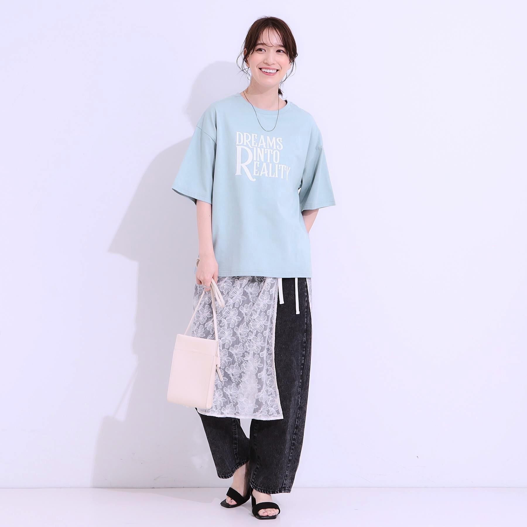 SHOO･LA･RUE「【選べる4柄】コットンプリントロゴTシャツ」|Tシャツ・カットソー|