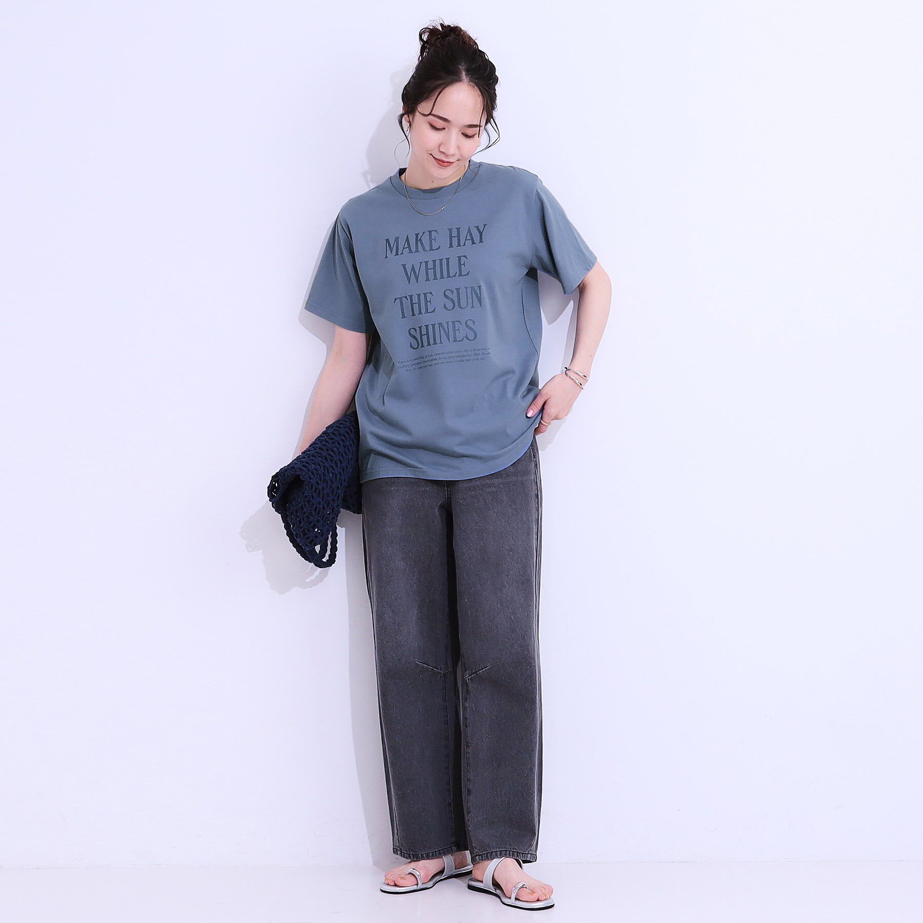 SHOO･LA･RUE「【S-LL/ひんやり/UV】汗をかいても気になりにくい グラフィックTシャツ」|Tシャツ・カットソー|