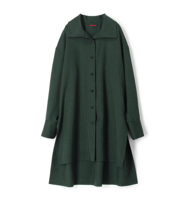 CABaN「 ウールツイル ハイネックロングシャツ」|シャツ・ブラウス|