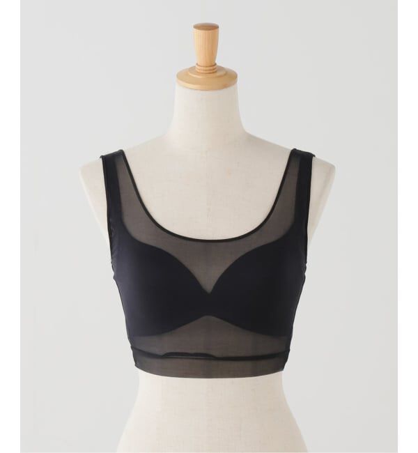 IENA「NICENICE MOMENT/ナイスナイスモーメント MESH BRA TANK NNM3-25S-012」|インナー|ブラック