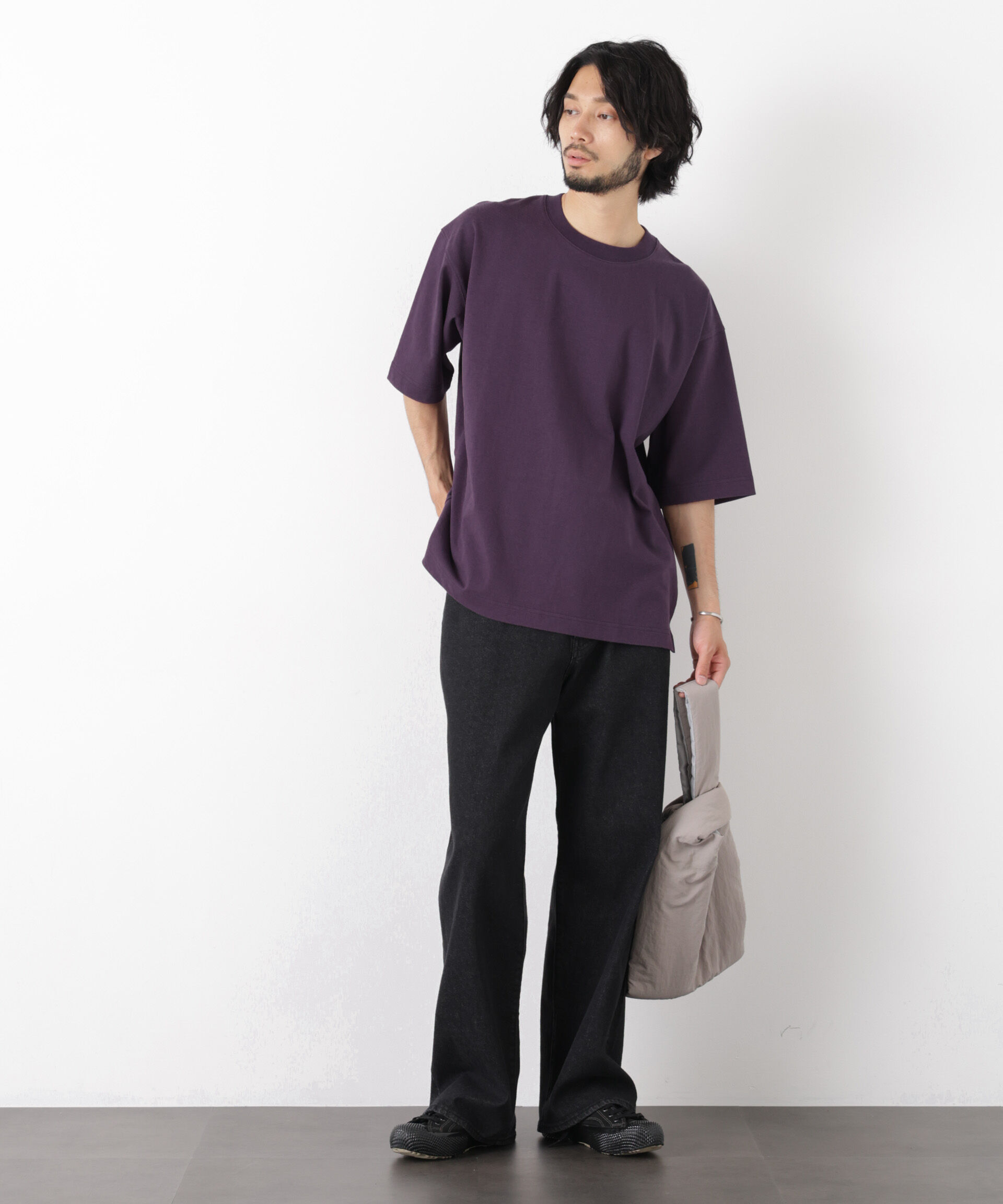 NANO universe「WEB限定/ヘビーウェイトカラーTシャツ 半袖」|Tシャツ・カットソー|
