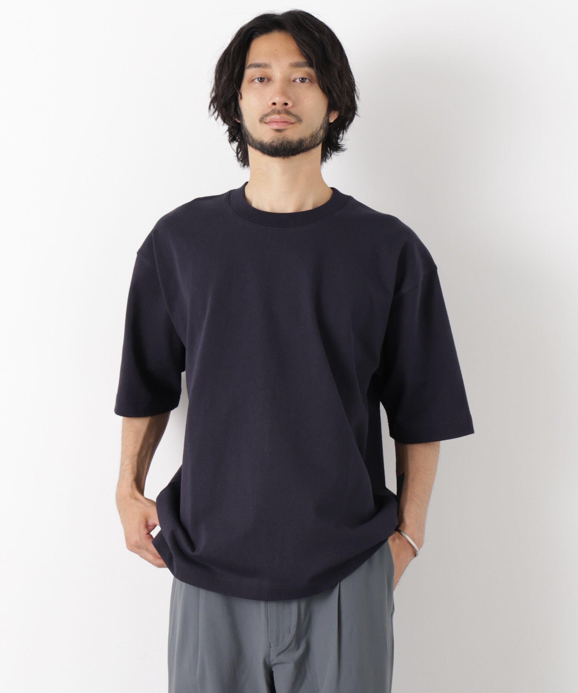 NANO universe「WEB限定/ヘビーウェイトカラーTシャツ 半袖」|Tシャツ・カットソー|
