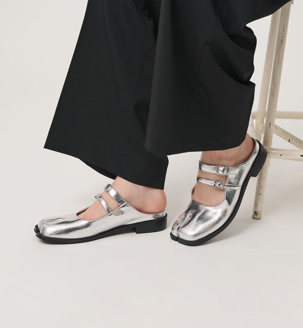 BEAUTY&YOUTH UNITED ARROWS「＜PAES＞ダブルバックル ミュール/シルバーカラー」|サンダル|SILVER