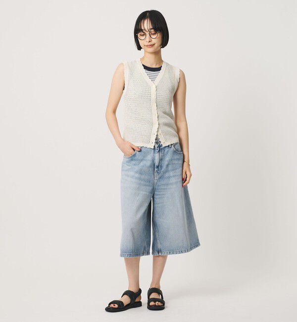 BEAUTY&YOUTH UNITED ARROWS「スカラップ Vネック メッシュ ニットベスト」|ベスト・ジレ|