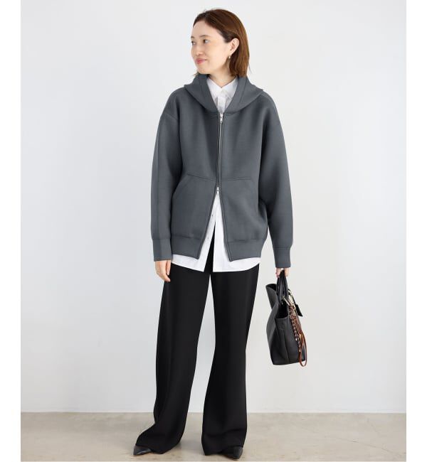 SLOBE IENA「《店舗・WEB限定カラー有り/シルバージップ/追加》ボリュームジップアップフーディー」|パーカー|