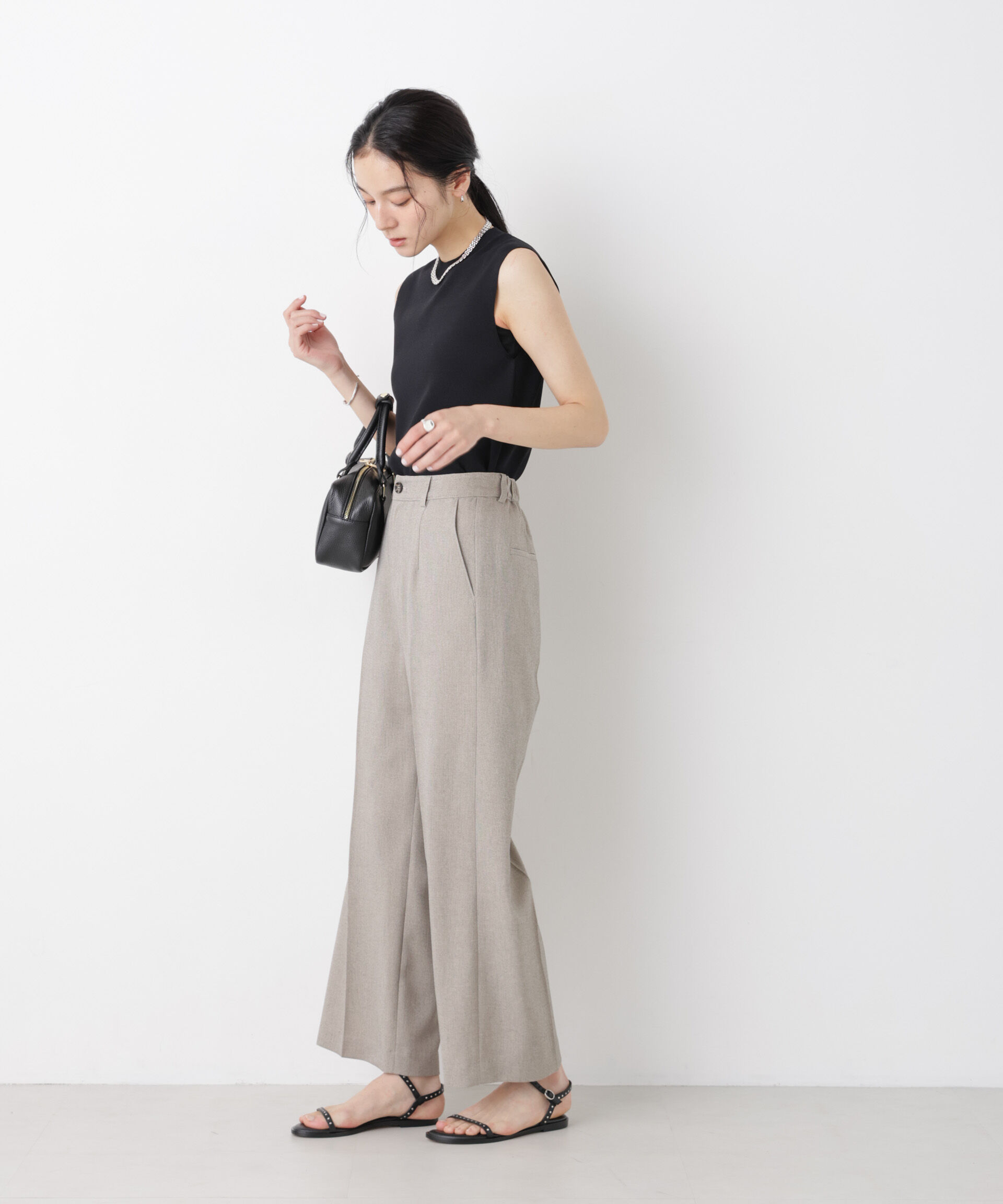 NANO universe「SUMMER VEIL KNIT 総針ノースリーブニット」|ニット・セーター|