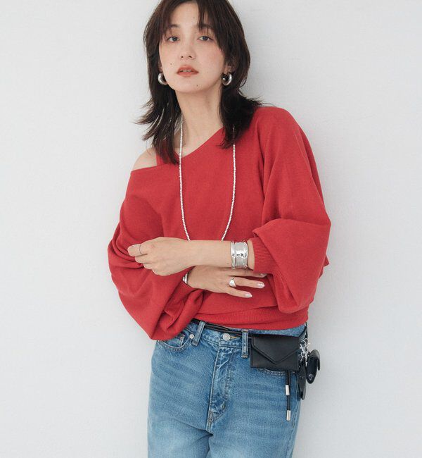  「予約【A・MONN】【セット着用可】cropped KNIT」|ニット・セーター|
