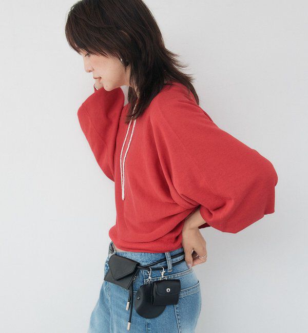  「予約【A・MONN】【セット着用可】cropped KNIT」|ニット・セーター|