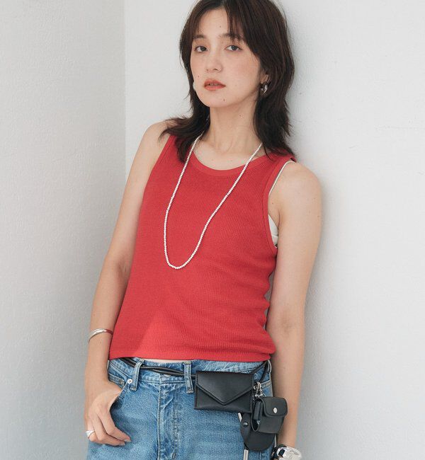  「予約【A・MONN】【セット着用可】tank KNIT」|ニット・セーター|