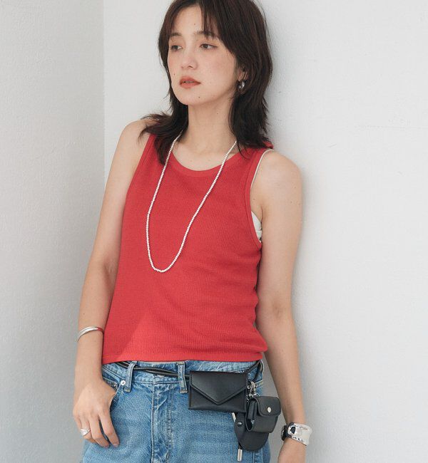  「予約【A・MONN】【セット着用可】tank KNIT」|ニット・セーター|
