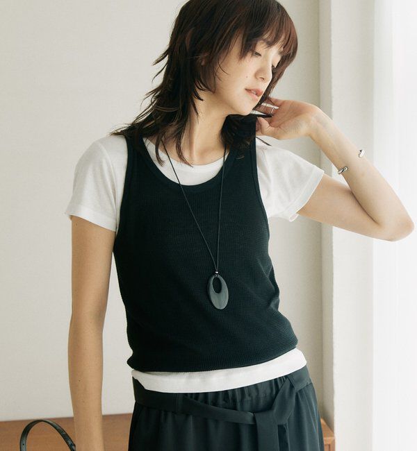  「予約【A・MONN】【セット着用可】tank KNIT」|ニット・セーター|