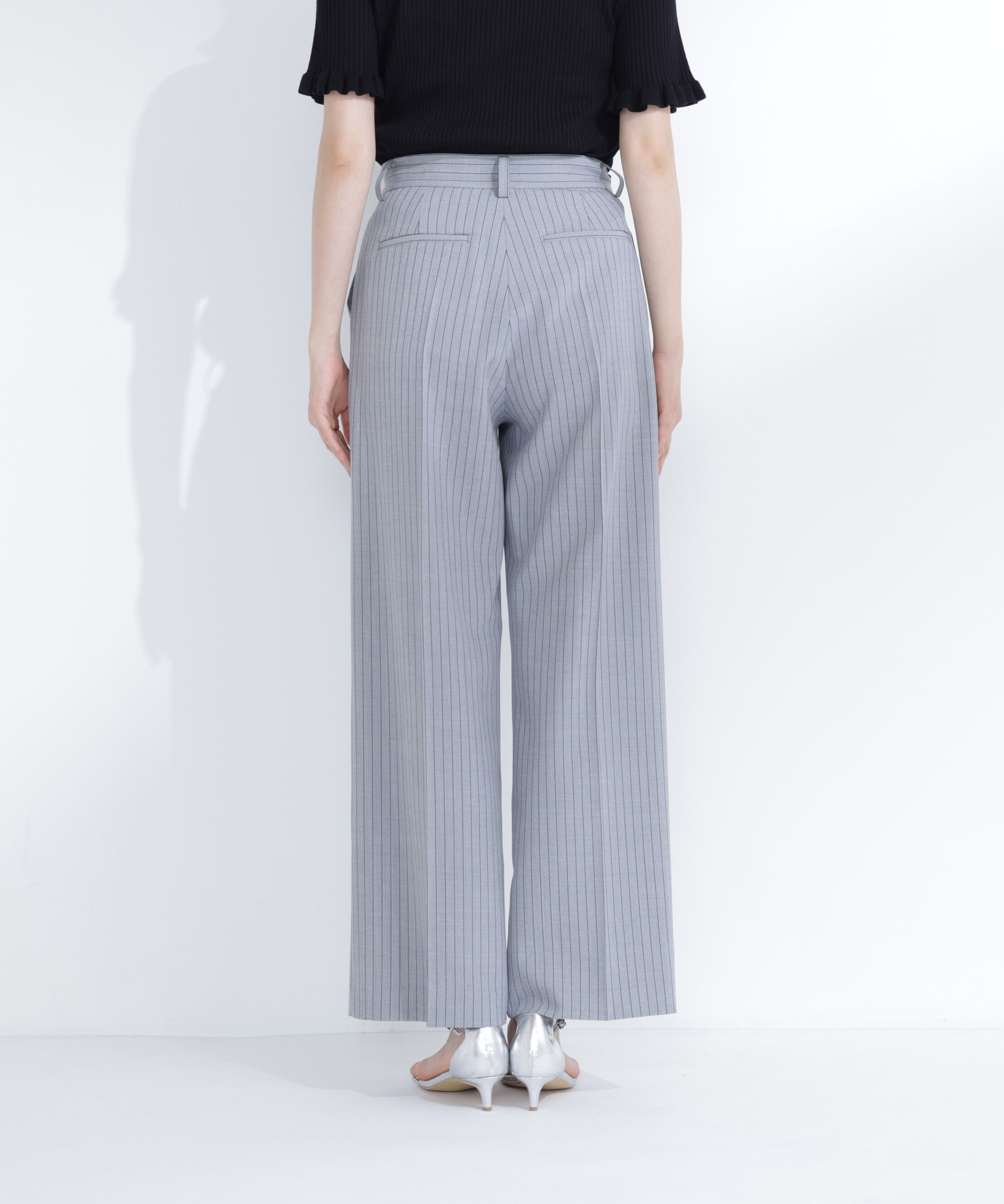  「ストライプタックストレートパンツ」|その他|