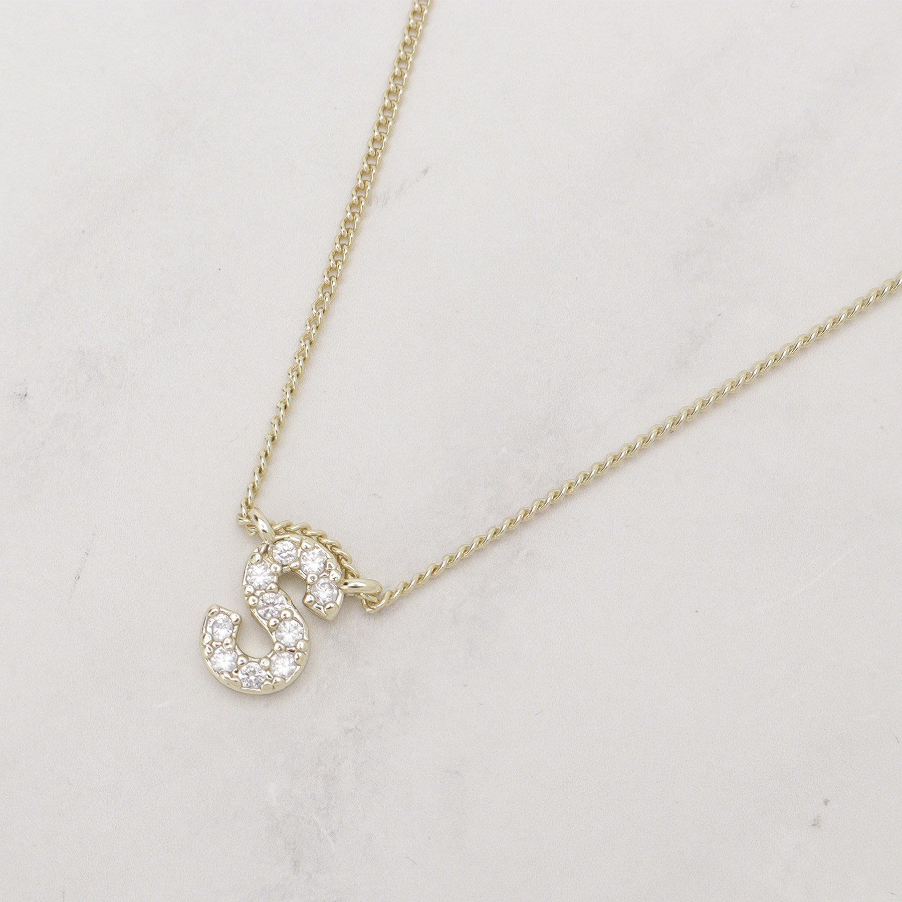 SHOO･LA･RUE「【イニシャル】プチペンダントネックレス」|ネックレス|ゴールド(507)