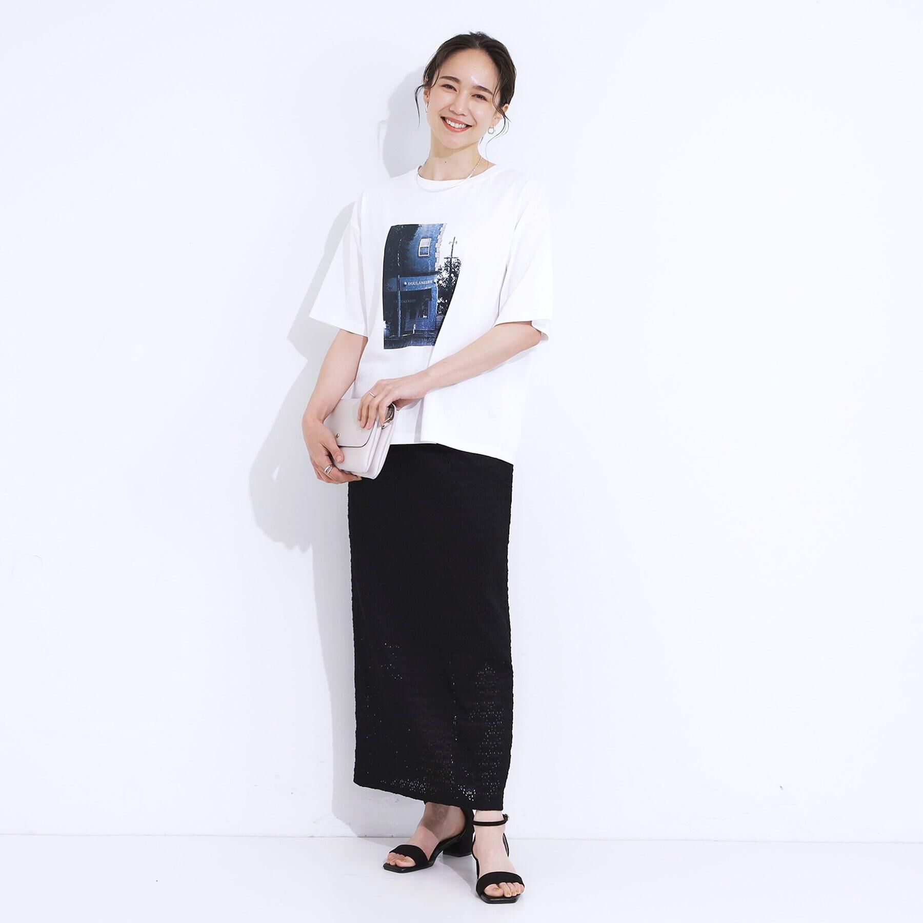 SHOO･LA･RUE「【選べる4柄】コットンプリントロゴTシャツ」|Tシャツ・カットソー|