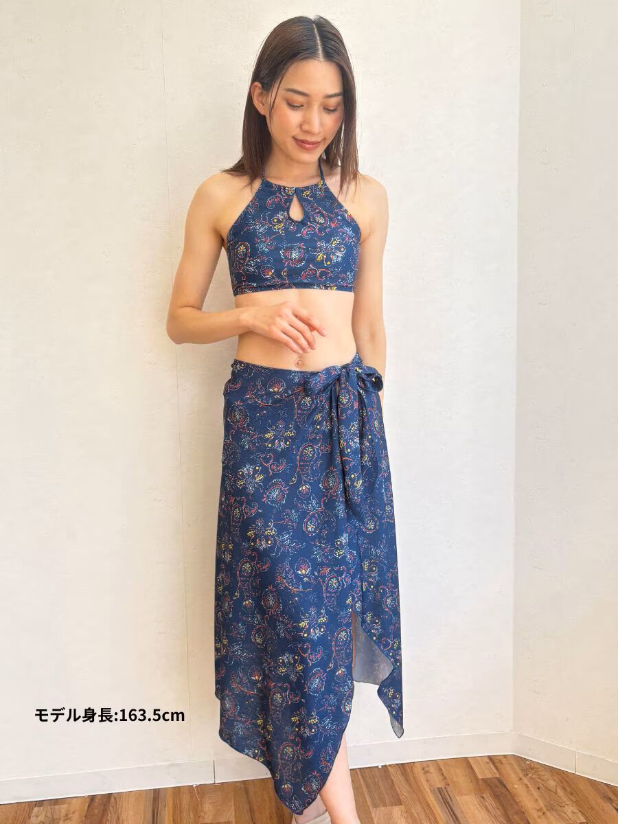 PEAK&PINE「【新作水着】エキゾチックペイズリー柄ハイネックビキニ」|ビキニ|