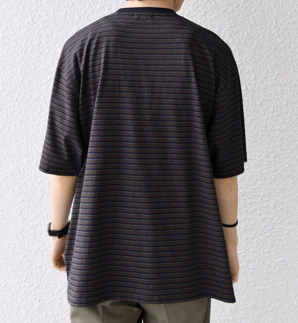 SHIPS any「SHIPS any:〈接触冷感〉マルチ ボーダー ポケット Tシャツ◇」|Tシャツ・カットソー|