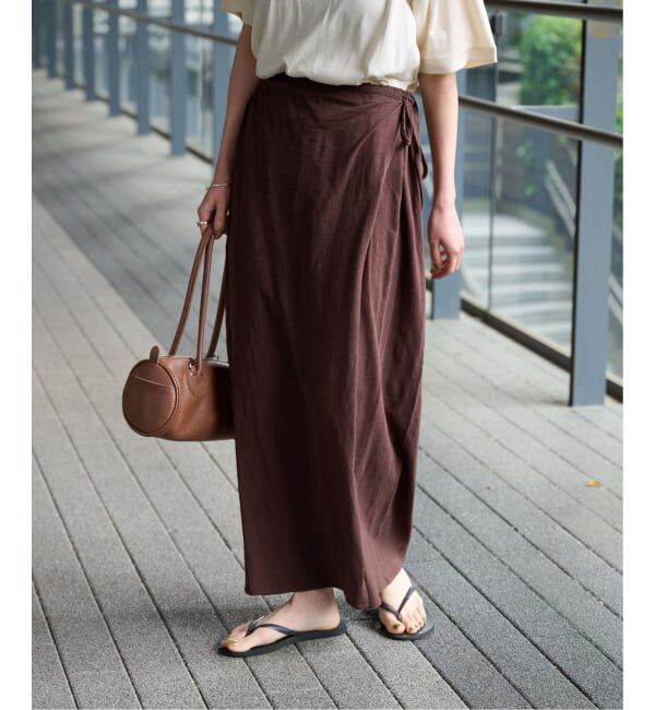 OUTDOOR PRODUCTS Usual Things「≪予約≫追加 スラブテンジクラップスカート」|スカート|ブラウン