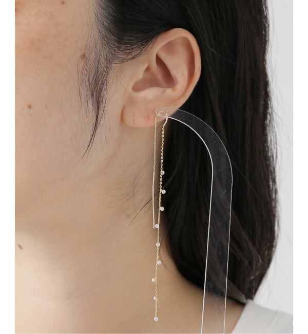 SLOBE IENA「theia/テイア パールチェーンピアス 81729E0026」|ピアス|