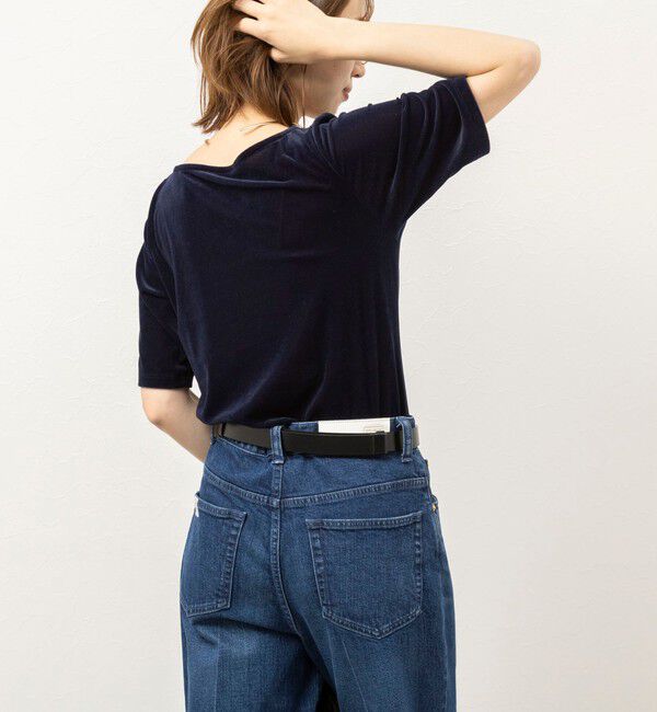 NOLLEY'S「《接触冷感》ウォッシャブルシアーベロア2WAYプルオーバー」|Tシャツ・カットソー|