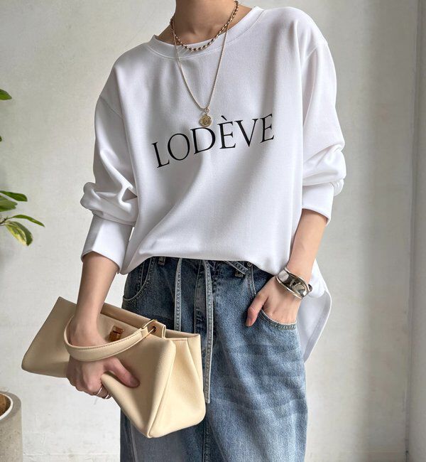  「カットジョーゼットLODEVEロゴTEEブラウス」|シャツ・ブラウス|オフホワイト