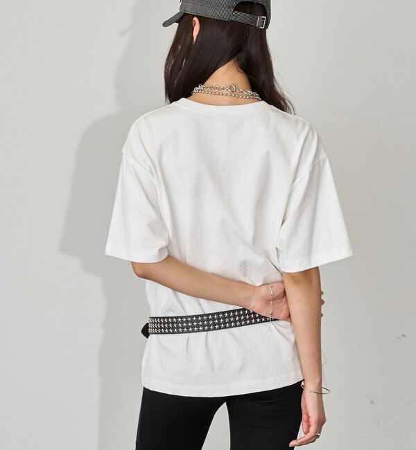  「【UNISEX】【Sourcream】ラインストーンスターグラフィックTEE」|Tシャツ・カットソー|