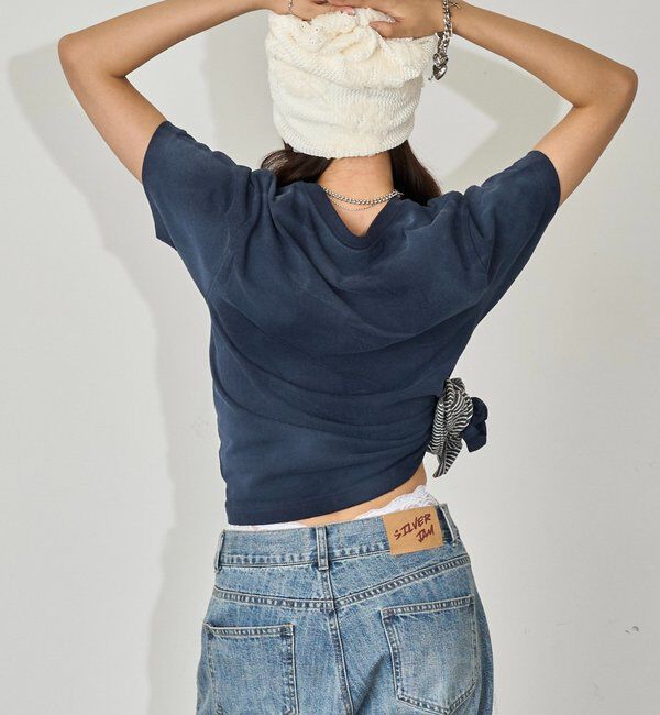  「【UNISEX】【Sourcream】ラインストーンスターグラフィックTEE」|Tシャツ・カットソー|