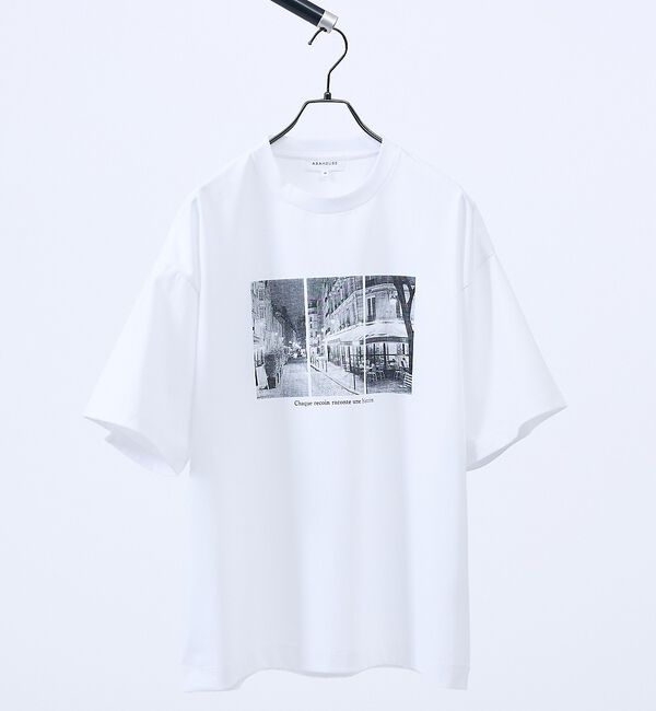 ABAHOUSE「PARIS BACK ALLEY フォトプリント 半袖Tシャツ / オーバーサイ」|Tシャツ・カットソー|