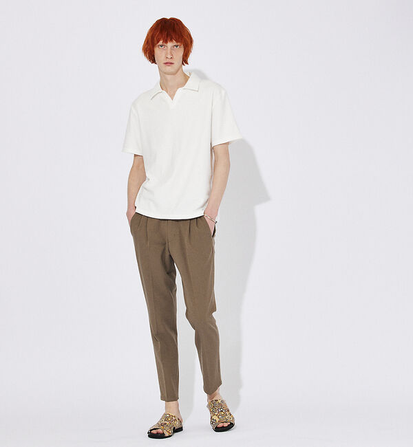 alfredoBANNISTER「【WRAP SHOES】レザー サイドキャビティ ボタニカル柄 スライドサンダル」|サンダル|