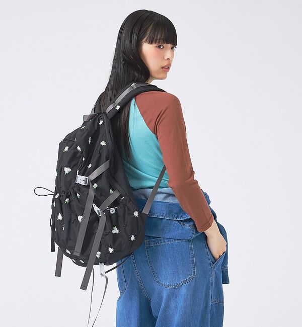 Rouge vif「【Casselini/キャセリーニ】刺繍リュック/Embro backpack/」|リュック|